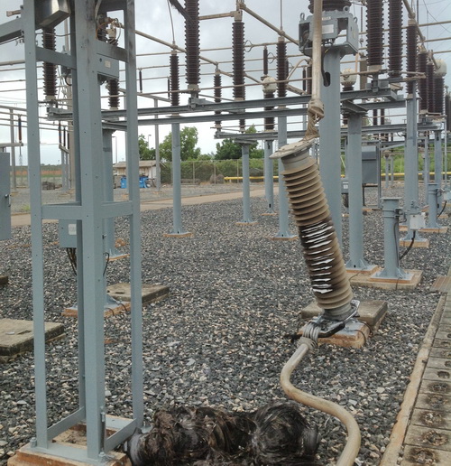 The exploded switch breaker