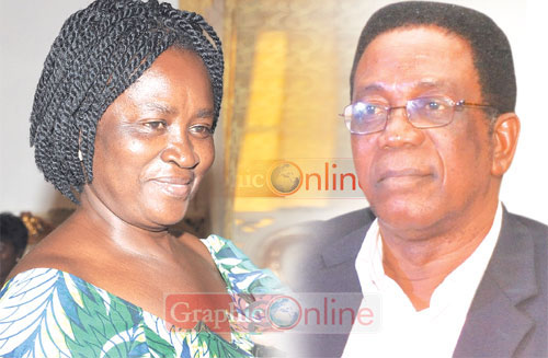 Minister of Education, Prof. Naana Jane Opoku Agyemang and Prof Kwesi Yankah, Chairman of CHPUG (R)