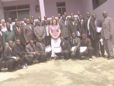  Mrs  Sharna Welty, (middle) Director of Bethesda Centre of Evangelism and Bible Training School with the graduates.