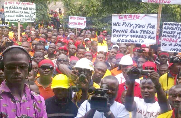 Miners of Noble Gold Limited in a demonstration