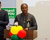 Alexander Afenyo-Markin (right), Minority Leader of Parliament, interacting with some of the students after the launch. Picture: ELVIS NII NOI DOWUONA 
