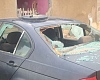 A vandalised private vehicle