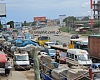 Tricycles compete with vehicles from the Kasoa-Accra section at Mangoline. Pictures: DOUGLAS ANANE-FRIMPONG & ERNEST KODZI