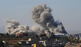 Smoke was seen billowing over southern Lebanon following an Israeli strike