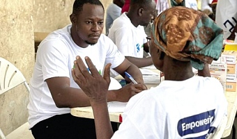 A beneficiary undergoing health screening