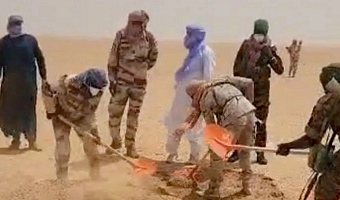 The victims were buried in mass graves by the rescue team dispatched to the area