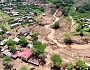 Aerial images show the extent of the damage in Kamuchiri on Monday