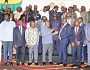 President Akufo-Addo (4th from right) interacting with John Boadu (3rd from right), acting Director-General, after the launch of the SIGA Policy Forum in Accra. With them are Stephen Asamoah Boateng (right), Minister of Chieftaincy and Culture; Stephen Amoah (2nd from right), a Deputy Minister of Finance, and other guests. Picture: SAMUEL TEI ADANO