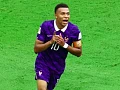Kylian Mbappe celebrates scoring his second and France's third goal