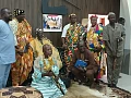 Yagbonwura Bii-Kunuto Jewu Soale I(seated in middle), Overlord of Gonjaland with the delegation from Anlo