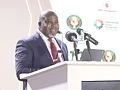 Anthony Kwasi Sarpong (left), Commissioner-General, Ghana Revenue  Authority, addressing participants in the dialogue. Picture: EDNA SALVO KOTEY