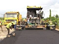 Workers of China Jiangxi Engineering Ghana Limited working on a section of the Nkwanta-Oti Damango section of the upgrading of the Eastern Corridor Road
