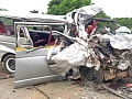 One of the vehicles involved in the accident