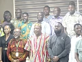 Christopher Nana-Banyin Yalley (3rd from right), Deputy Executive Secretary of the Energy Commission; Rev Harry Nii Kwatei Owoo (middle), Chief Director, Greater Accra Regional Coordinating Council, and Kankam-Boadu (3rd from left) from the Office of the Head of the Local Service with other participants in the workshop. Picture: ESTHER ADJORKOR ADJEI.