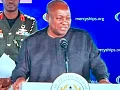 President John Mahama speaking at the event