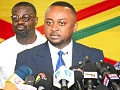 Vincent Ekow Assafuah, Ranking Member of Parliament’s Youth and Sports Committee, addressing the media yesterday