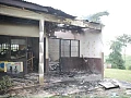 Some of the burnt classrooms after the attack