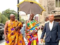 Nii Armah Okpah II (middle) with some members of his delegation