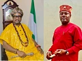 Chukwudi Jude Ihenetu (left) and Innocent Lekwuwa Ukejelam Ọnọchirimba (right) as Patron of Igbo Community in Ghana