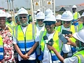 Emmanuel Kwasi Bedzrah (middle), Chairman of the Parliamentary Select Committee on Energy and Mines, interacting with the media after the inspection