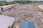 Aerial shot of the mountain of waste to be cleared at Agbogbloshie site