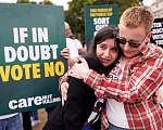 Opponents of the assisted dying bill react after MPs voted against it