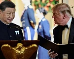 Trump and Xi attend a dinner at the White House