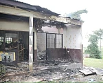 Some of the burnt classrooms after the attack