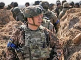 Gen Syrskyi, pictured here in Donetsk region in April 2026, lost his job over the summer after a public disagreement with the defence minister