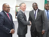 Zambian Health Minister Roma Chilengi (second right) said the agreement would not allow the sharing of individual patient records