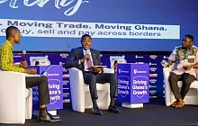 Musah Abdallah (middle), Head of Corporate and Investment Banking, Stanbic Bank Ghana, addressing the Graphic/Stanbic Bank Breakfast Meeting. Picture: ELVIS NII NOI DOWUONA
