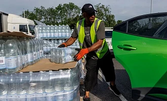 Bottled water stations were set up in Kent after the region experienced supply disruptions in May's hot weather