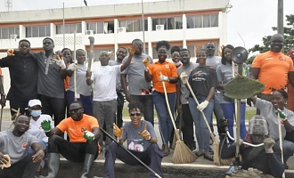 Massive turnout for clean-up exercise in Ho