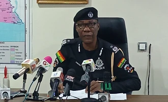 Deputy Commissioner of Police, Eric Asamoah Asiedu, Tema Regional Police Commander speaking at the media encounter