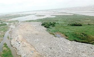 The illegal landfill site at Mallam