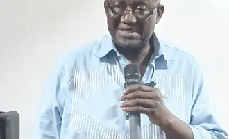 Paul Afoko (insert), former National Chairman, NPP, addressing a section of constituency executives and delegates in Tamale