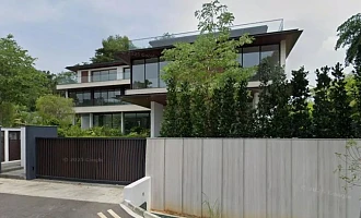 The house is located in an upmarket area of Singapore