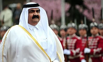 Sheikh Hamad during a two-day visit to Bulgaria as part of a European tour in 2009