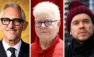 (left to right) Gary Lineker, Val McDermid and Gary Stevenson are some of the signatories asking to be taxed more.