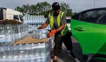 Bottled water stations were set up in Kent after the region experienced supply disruptions in May's hot weather