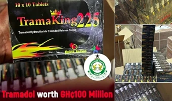 5 million Tramadol tablets worth GH¢100million intercepted at Accra Airport