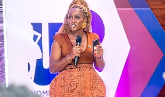Miss Faith Senam Ocloo speaking at the 10th anniversary of the WiPR Summit