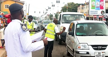 File photo: Some policemen and road safety officials on road checks