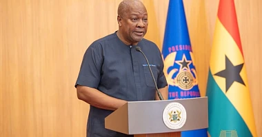 President John Dramani Mahama speaking during the commissioning of the new envoys.