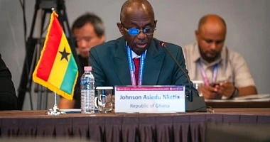 Johnson Asiedu Nketiah, National Chairman of NDC, speaking at the meeting