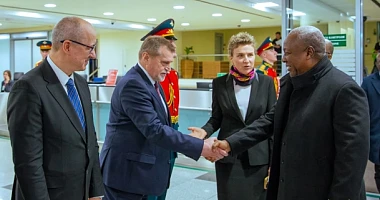 President Mahama arrives in Moscow for Russia–Africa Summit